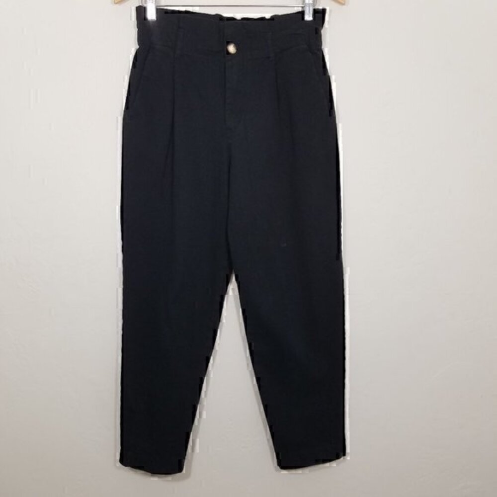 Zara High Rise Stretch Crop Pants Size M